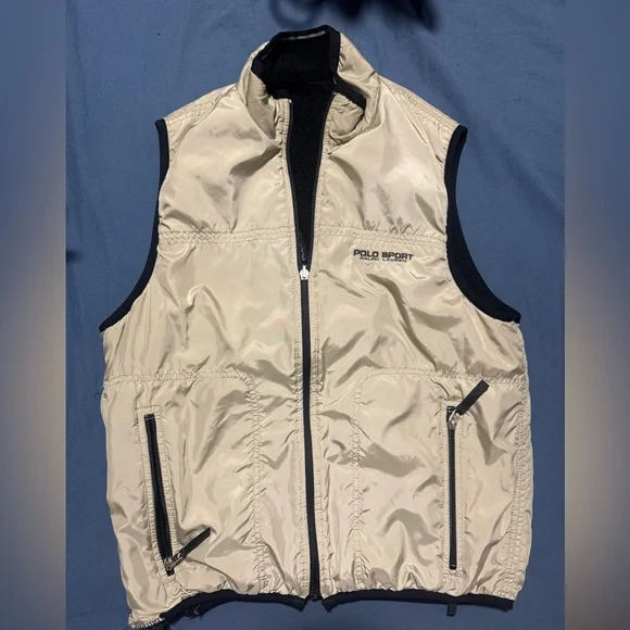 VINTAGE Polo by Ralph Lauren Men's Beige Vest - Picture 1 of 4
